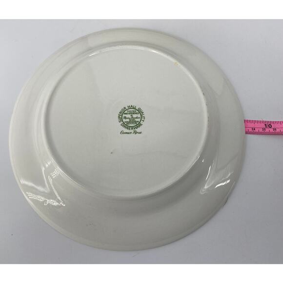 4 VINTAGE ''CAMEO ROSE'' 9 1/4" SUPERIOR HALL QUALITY Luncheon Salad PLATES - Picture 4 of 4